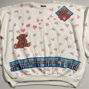 Vintage Apres Sports Cottagecore Pullover Crewneck Size Large